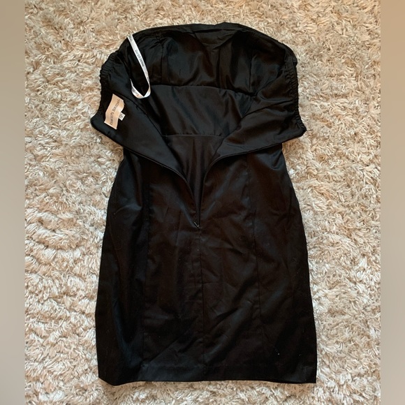 David’s Bridal Black Silk Strapless Dress - Picture 4 of 5